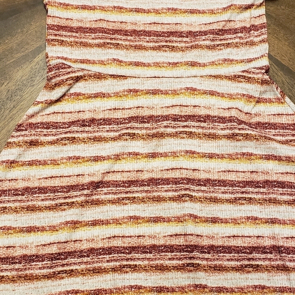 Knitworks Striped Kids Dress in Red, Yellow, Pink Size XL 16 - Picture 3 of 15